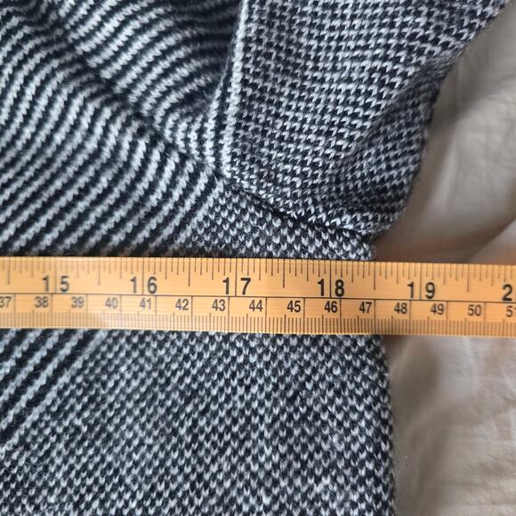 Charter Club 100% Cashmere Geometric Cardigan Size S Open Front Black - Picture 6 of 7